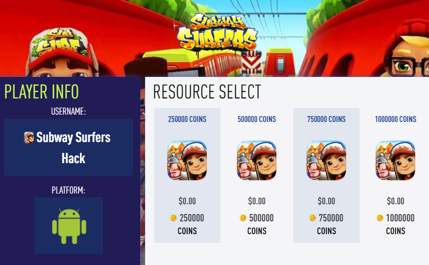 Subway Surfers Hack Cheat Subway Surfers Unlimited Coins